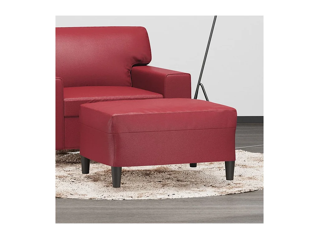 Repose-pied Rouge bordeaux 70x55x41 cm Similicuir