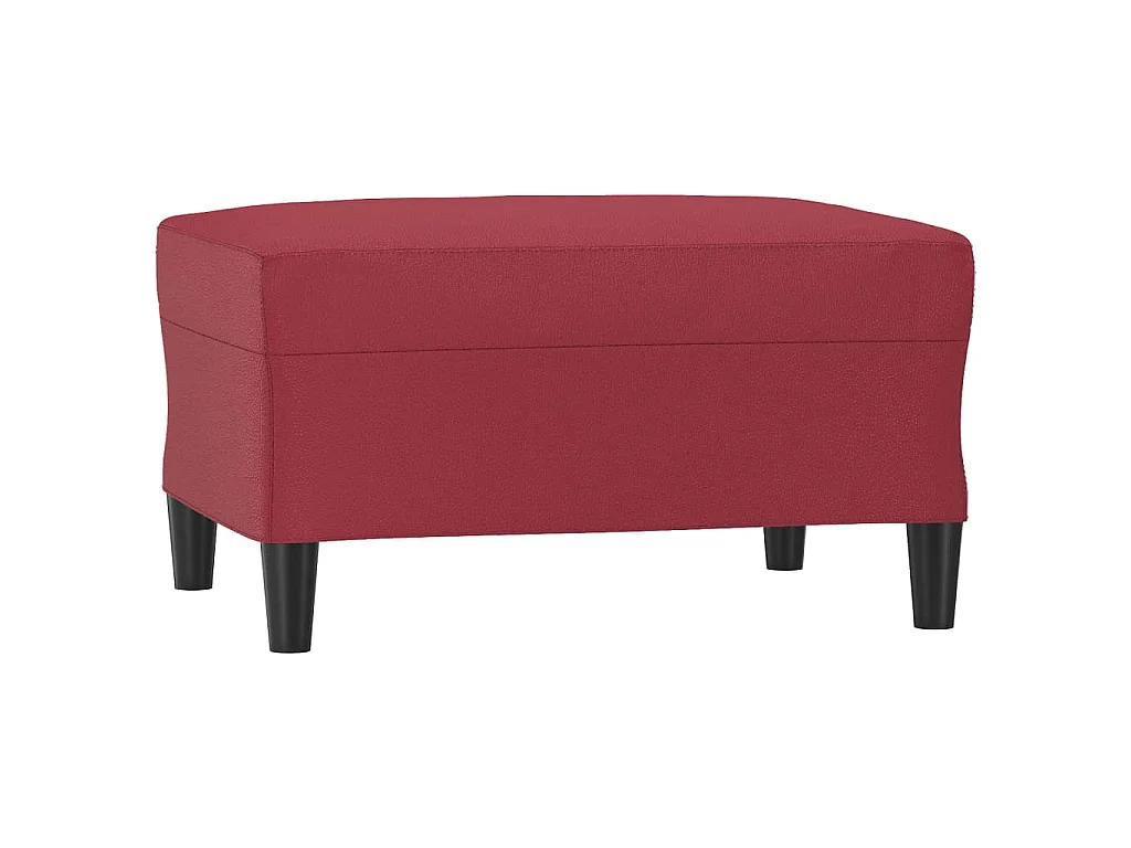 Voetenbank 70x55x41 cm kunstleer wijnrood