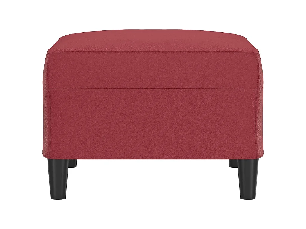 Voetenbank 70x55x41 cm kunstleer wijnrood