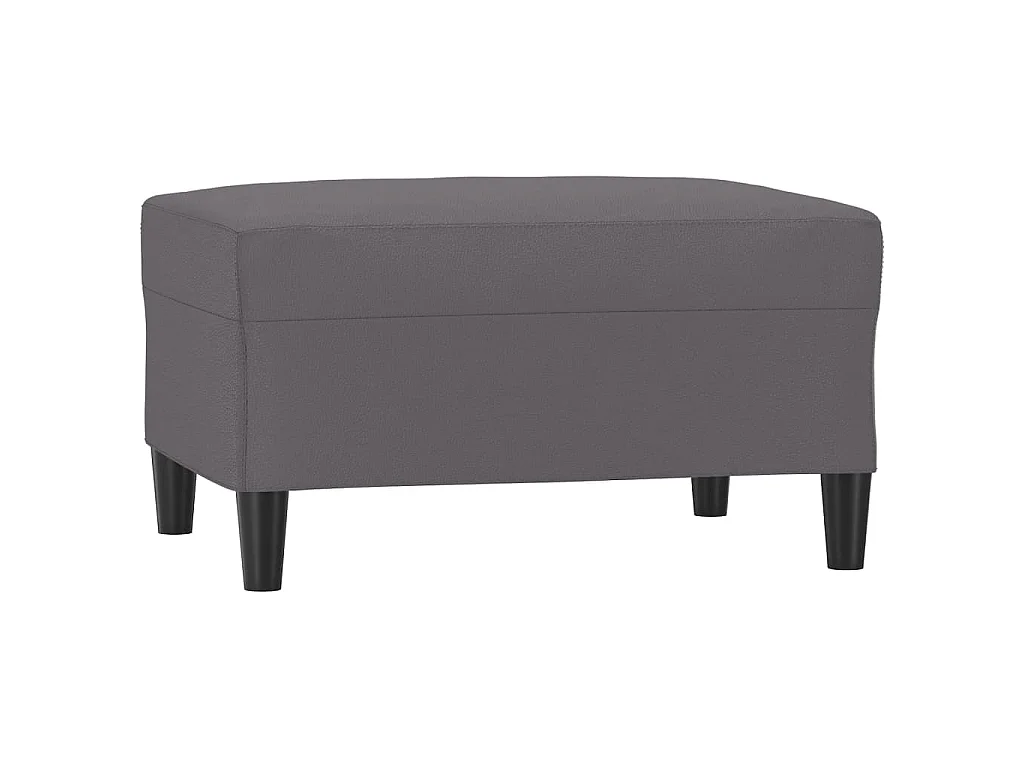 Voetenbank 70x55x41 cm kunstleer grijs