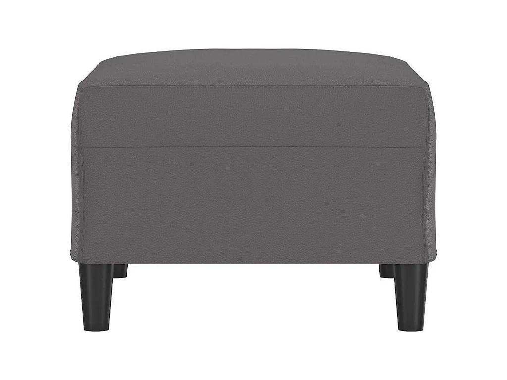 Poggiapiedi Grigio 70x55x41 cm in Similpelle