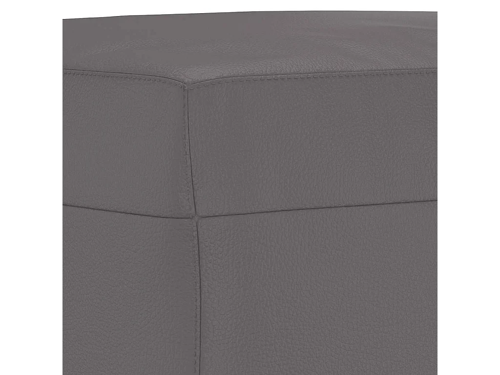 Poggiapiedi Grigio 70x55x41 cm in Similpelle