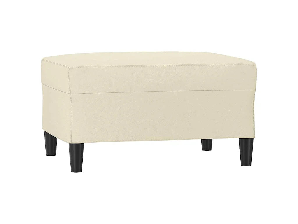 Poggiapiedi Crema 70x55x41 cm in Similpelle