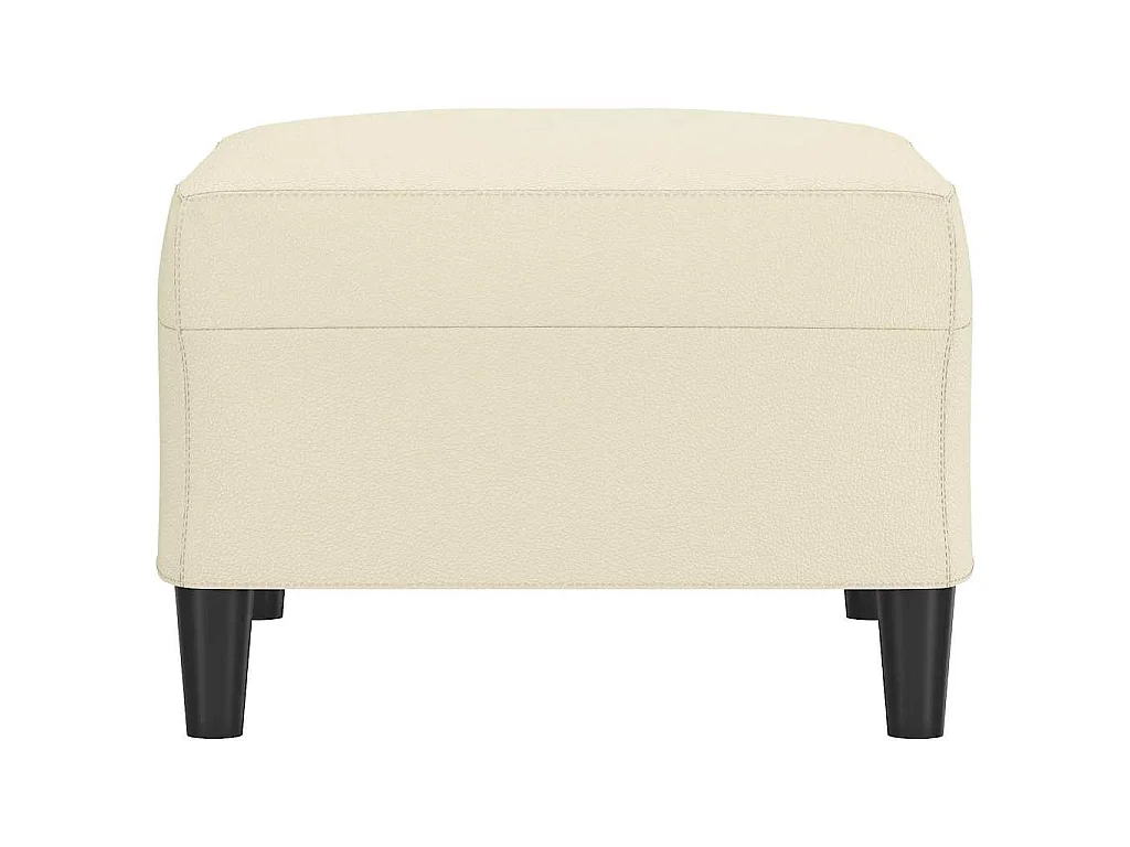 Poggiapiedi Crema 70x55x41 cm in Similpelle