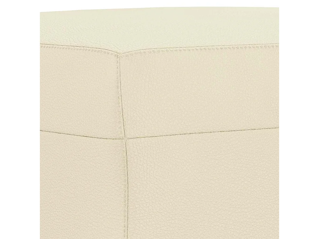 Poggiapiedi Crema 70x55x41 cm in Similpelle