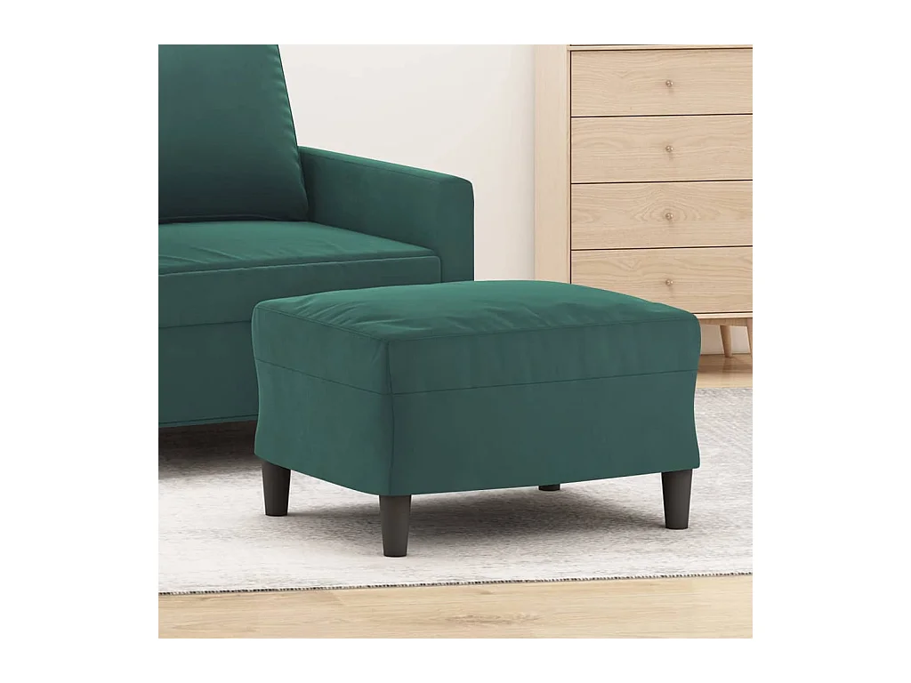 Repose-pied Vert foncé 60x50x41 cm Velours
