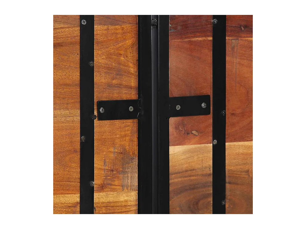 Zagłówek z litego drewna i żelaza 180 cm