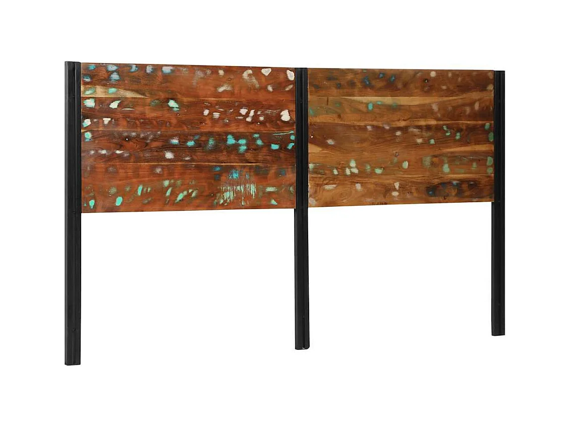 Tête de lit 180 cm bois massif récupéré et fer