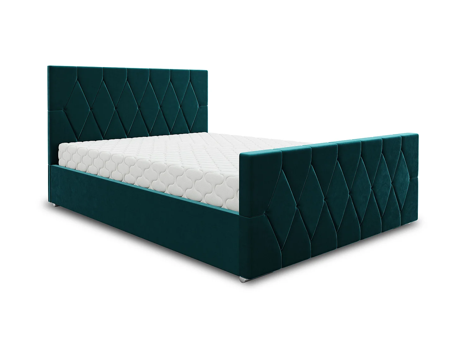 Polsterbett ADA 90x200 Itaka 39 mit Kopfteile, gepolstertes, - Matratze und mit Aufbewahrung unter Bett