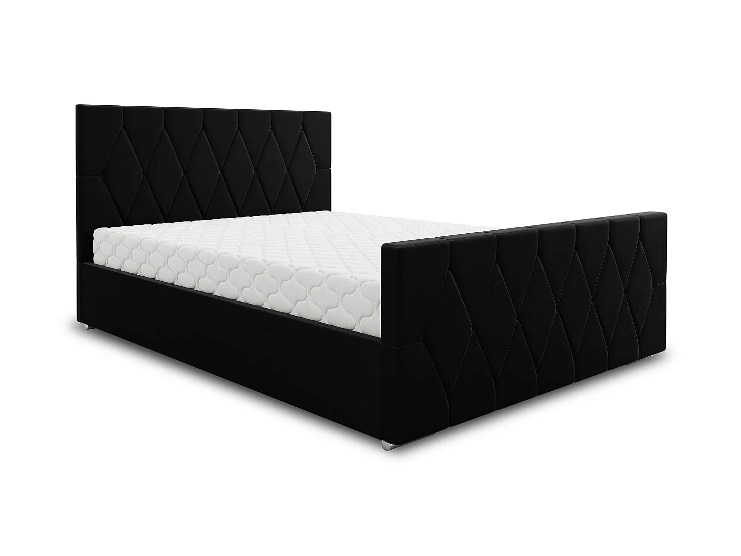 Polsterbett ADA 140x200 Itaka 15 mit Kopfteile, gepolstertes, - Matratze und mit Aufbewahrung unter Bett