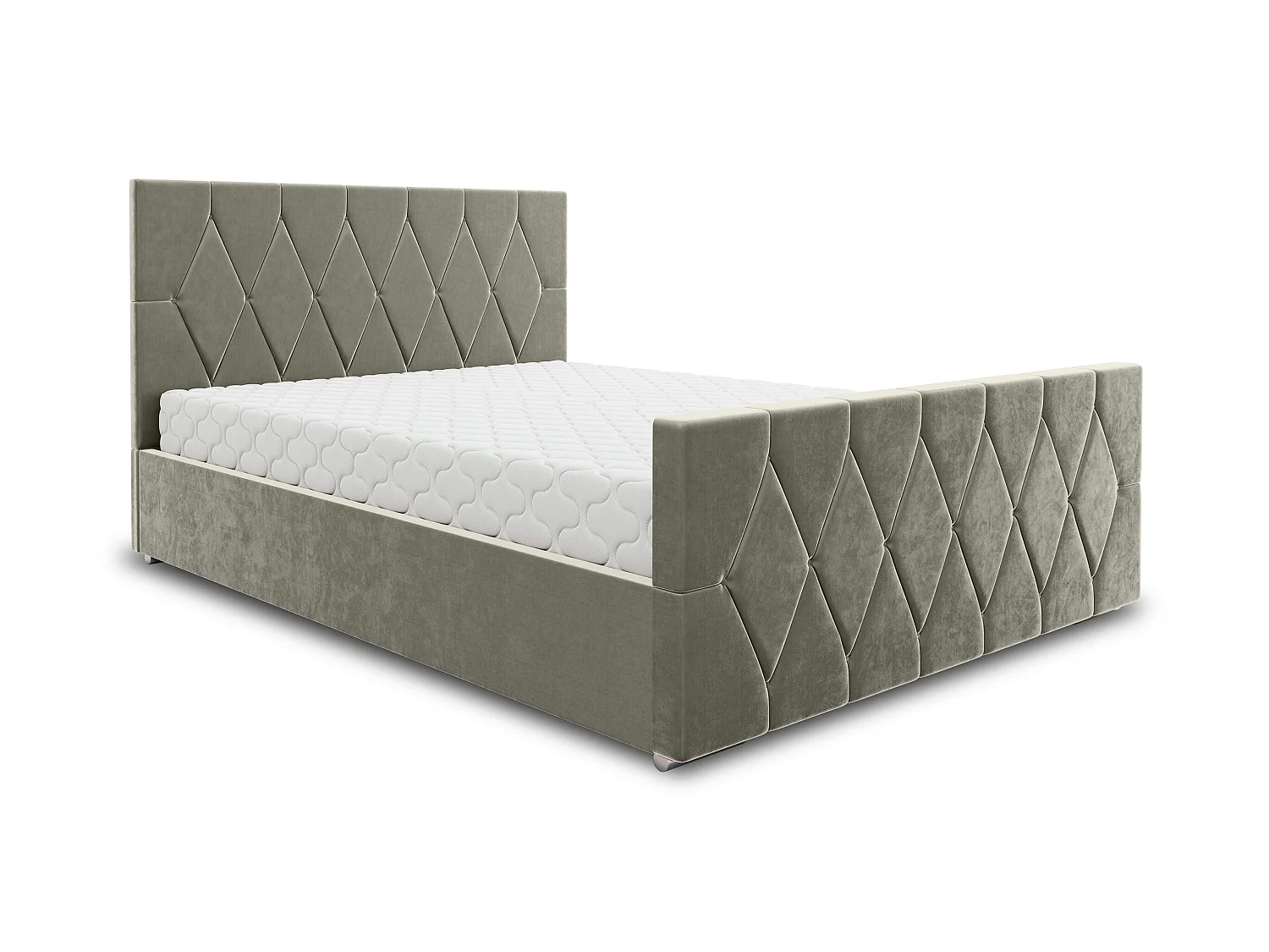 Polsterbett ADA 140x200 Itaka 16 mit Kopfteile, gepolstertes, - Matratze und mit Aufbewahrung unter Bett