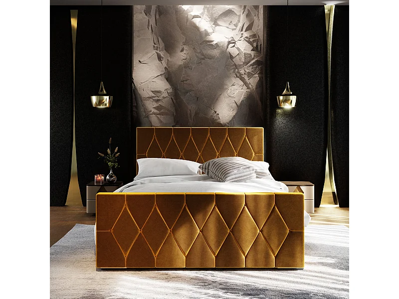 Polsterbett ADA 160x200 Itaka 33 mit Kopfteile, gepolstertes, - Matratze und mit Aufbewahrung unter Bett