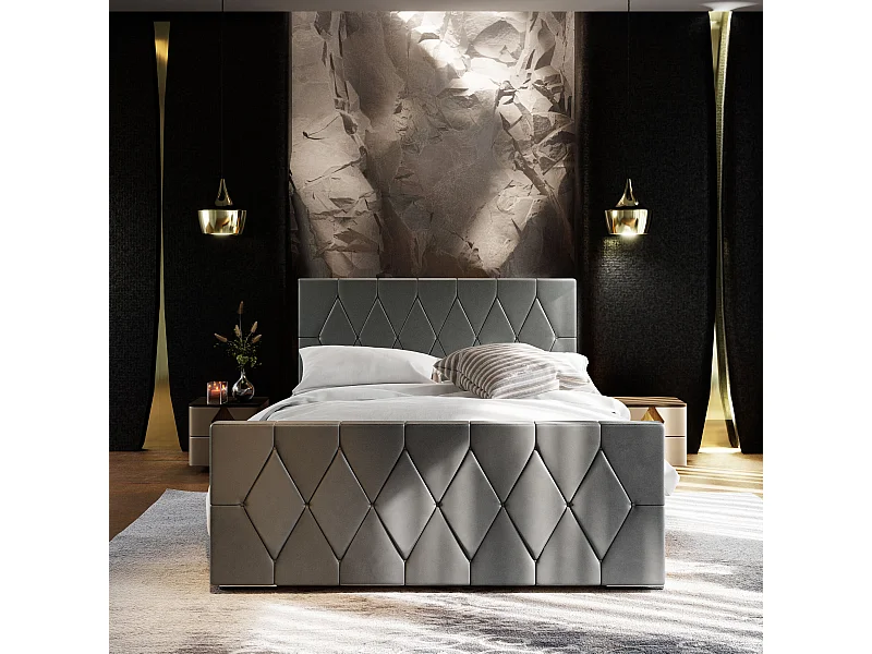 Polsterbett ADA 140x200 Itaka 50 mit Kopfteile, gepolstertes, - Matratze und mit Aufbewahrung unter Bett