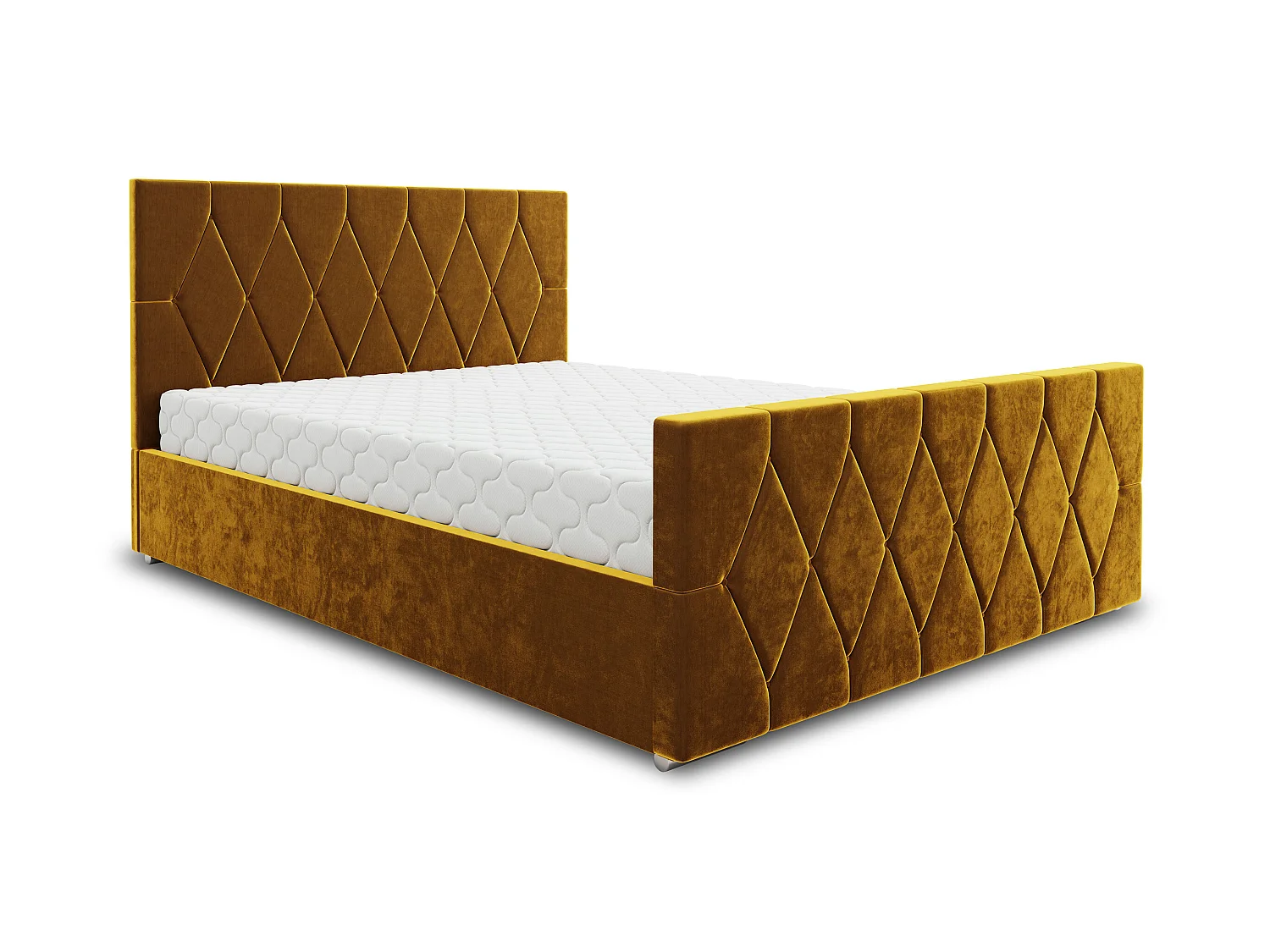 Polsterbett ADA 140x200 Itaka 33 mit Kopfteile, gepolstertes, - Matratze und mit Aufbewahrung unter Bett