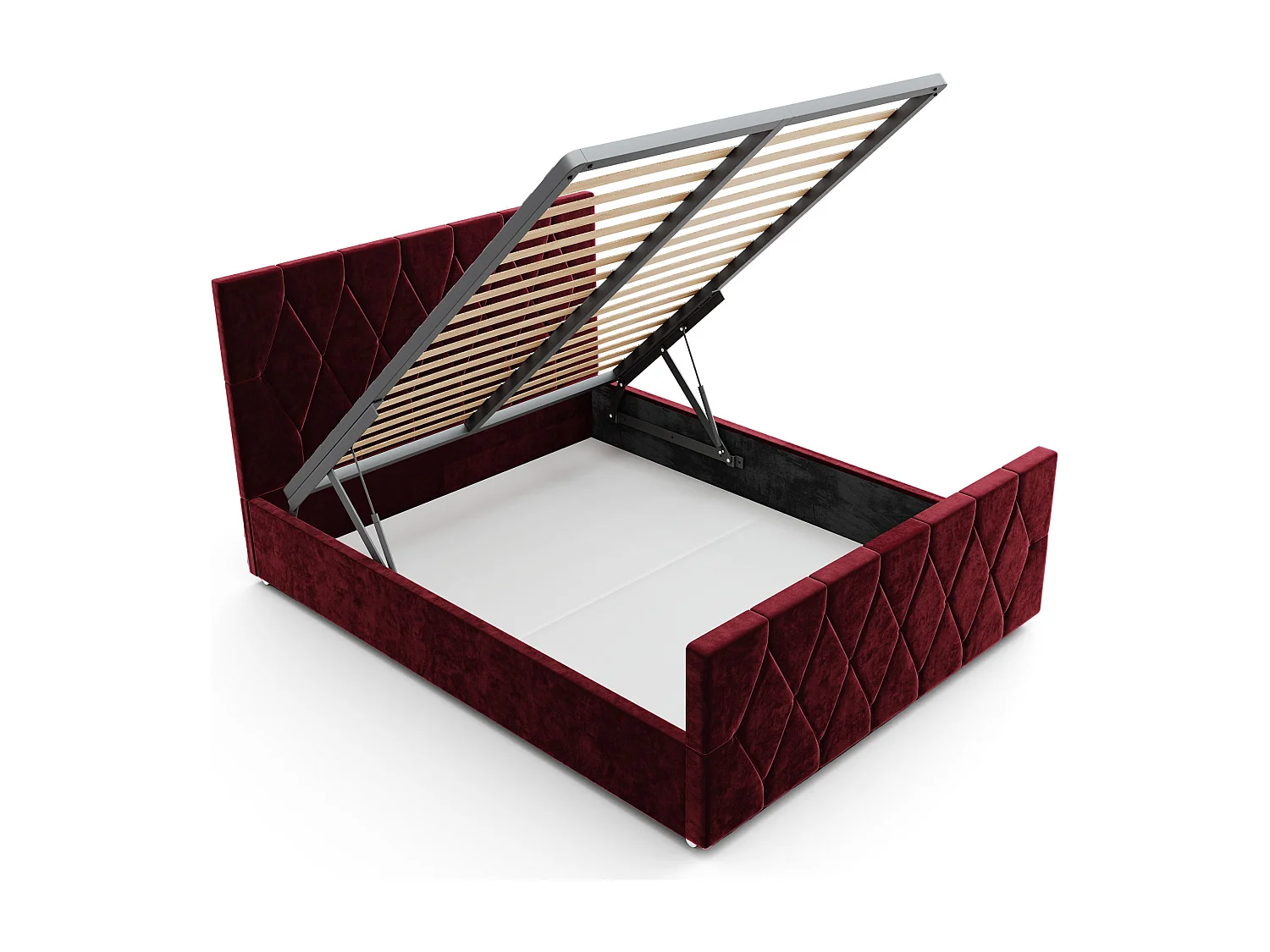 Polsterbett ADA 140x200 Itaka 27 mit Kopfteile, gepolstertes, - Matratze und mit Aufbewahrung unter Bett