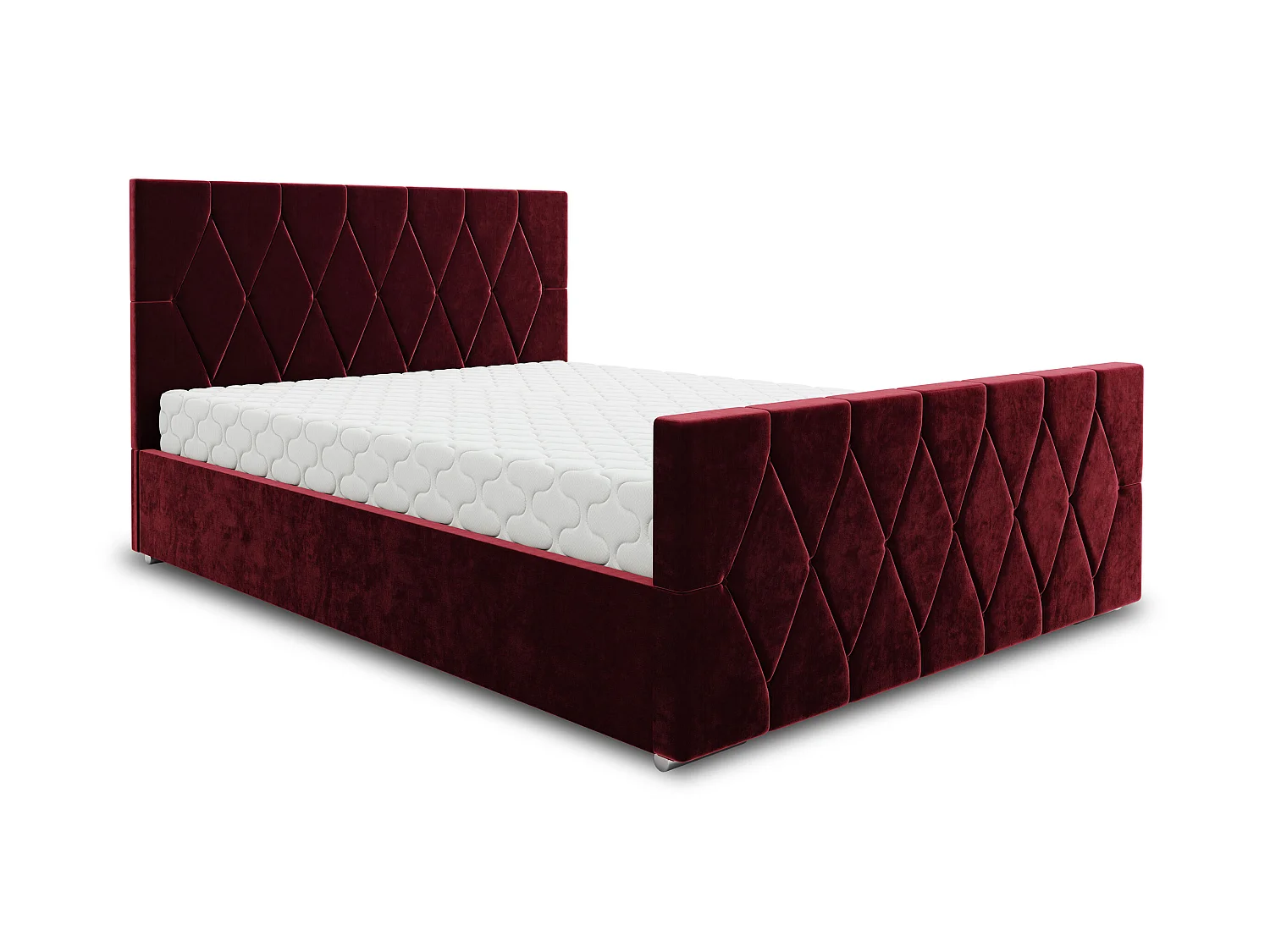 Polsterbett ADA 140x200 Itaka 34 mit Kopfteile, gepolstertes, - Matratze und mit Aufbewahrung unter Bett