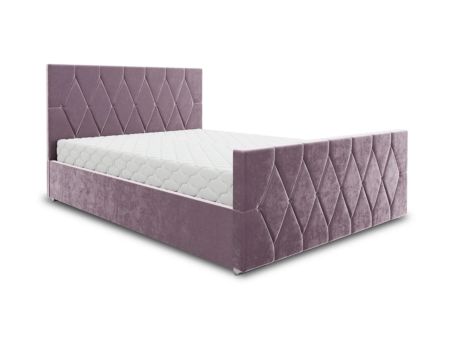 Polsterbett ADA 140x200 Itaka 38 mit Kopfteile, gepolstertes, - Matratze und mit Aufbewahrung unter Bett