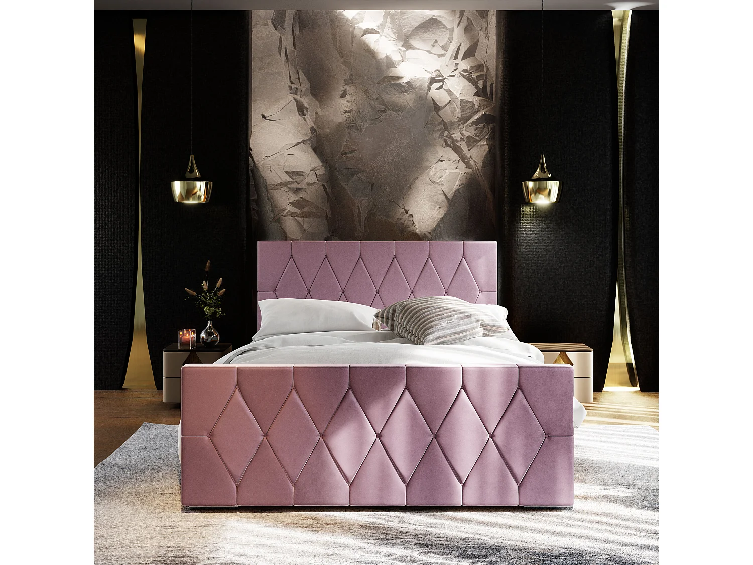 Polsterbett ADA 120x200 Itaka 38 mit Kopfteile, gepolstertes, - Matratze und mit Aufbewahrung unter Bett