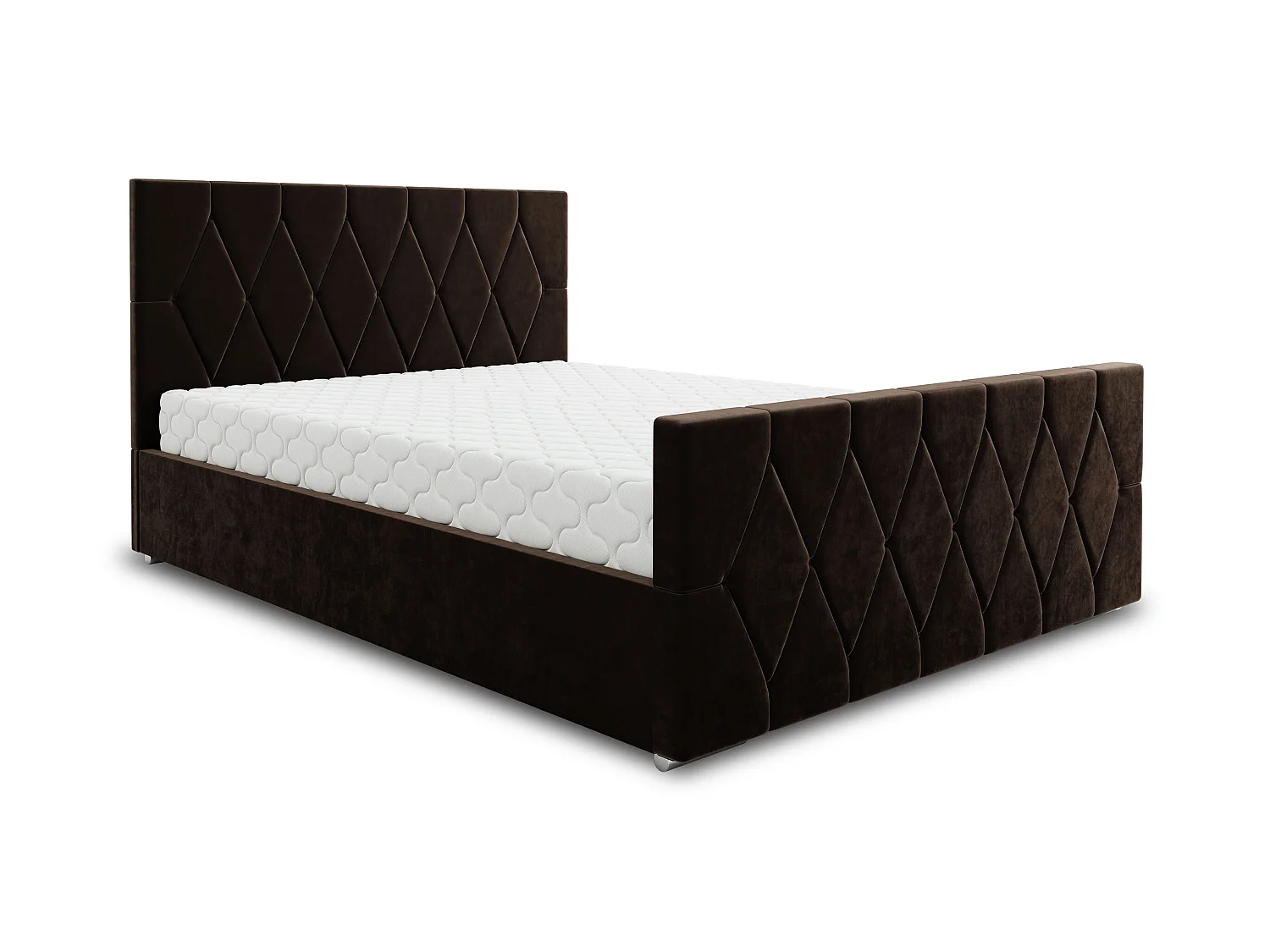 Polsterbett ADA 160x200 Itaka 41 mit Kopfteile, gepolstertes, - Matratze und mit Aufbewahrung unter Bett