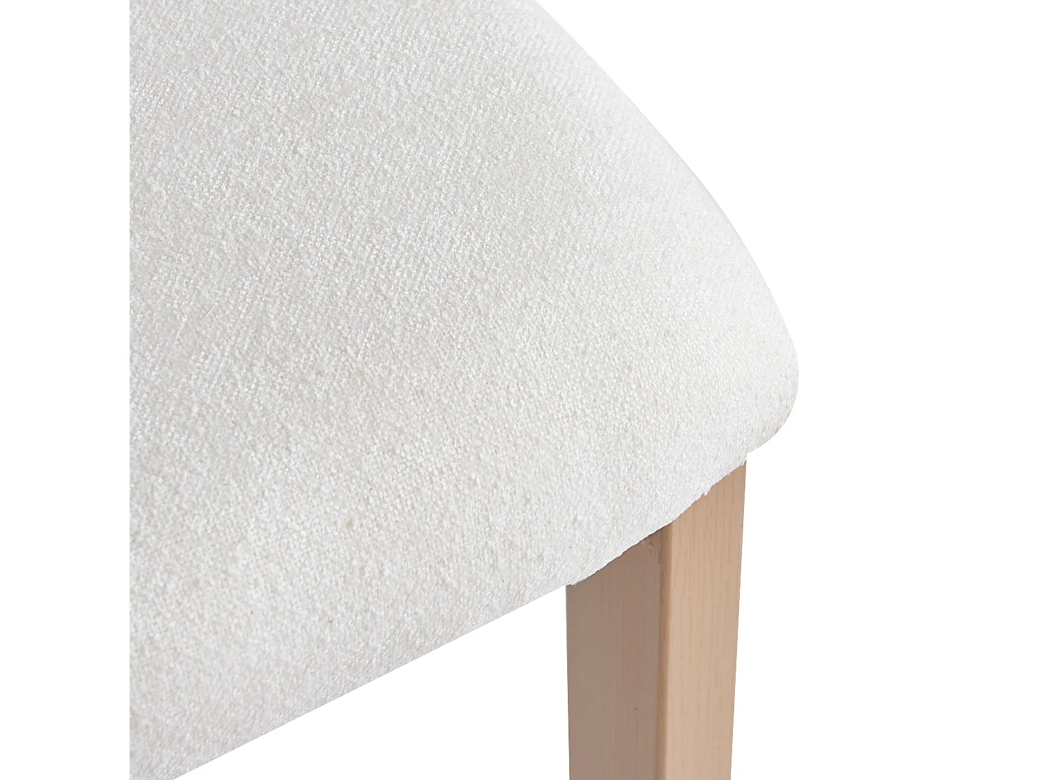 Lot de 2 Chaises de salle à manger - 45.8×54×79 chaise en tissu et Métal, Blanc