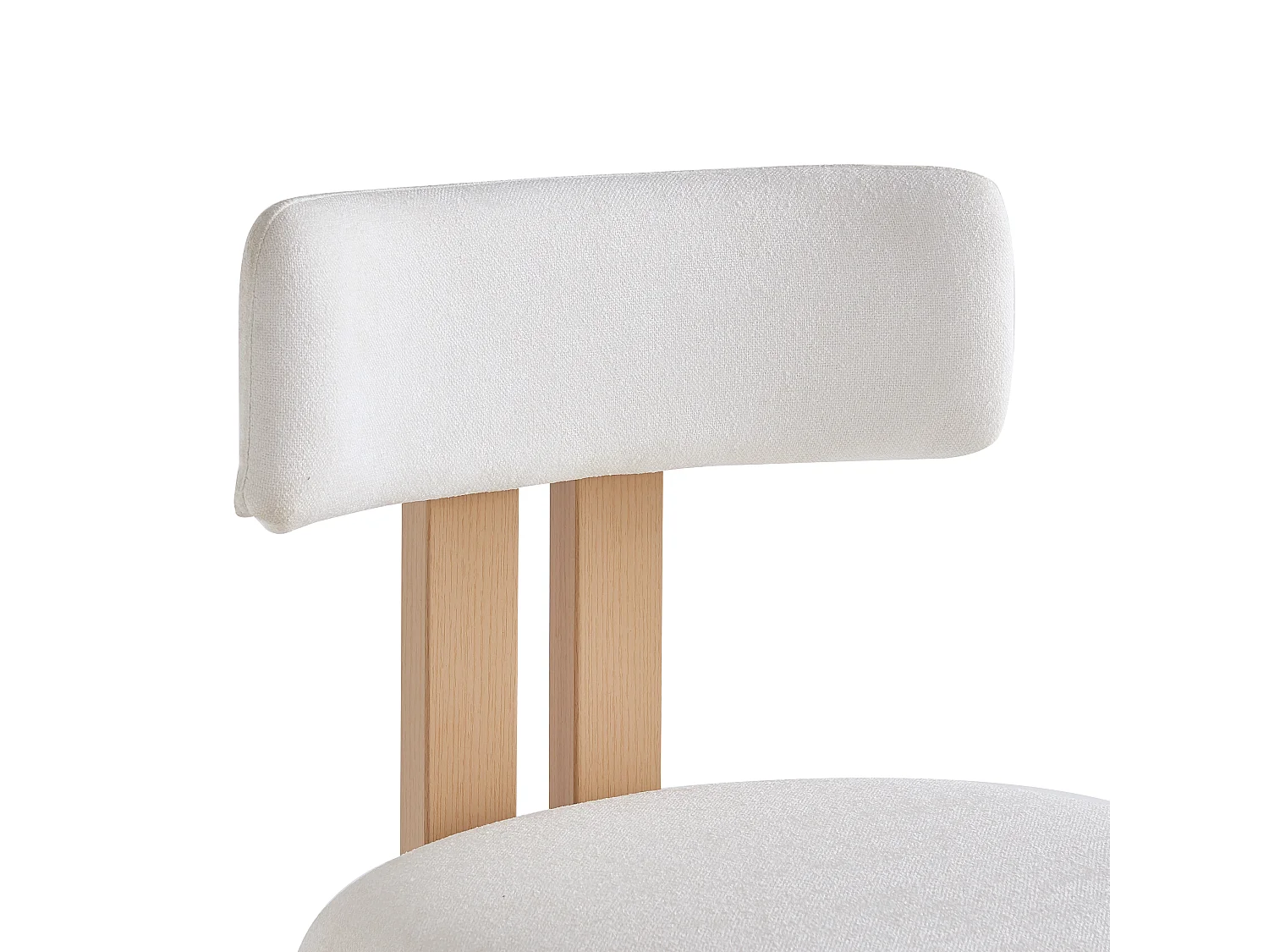 Lot de 2 Chaises de salle à manger - 45.8×54×79 chaise en tissu et Métal, Blanc