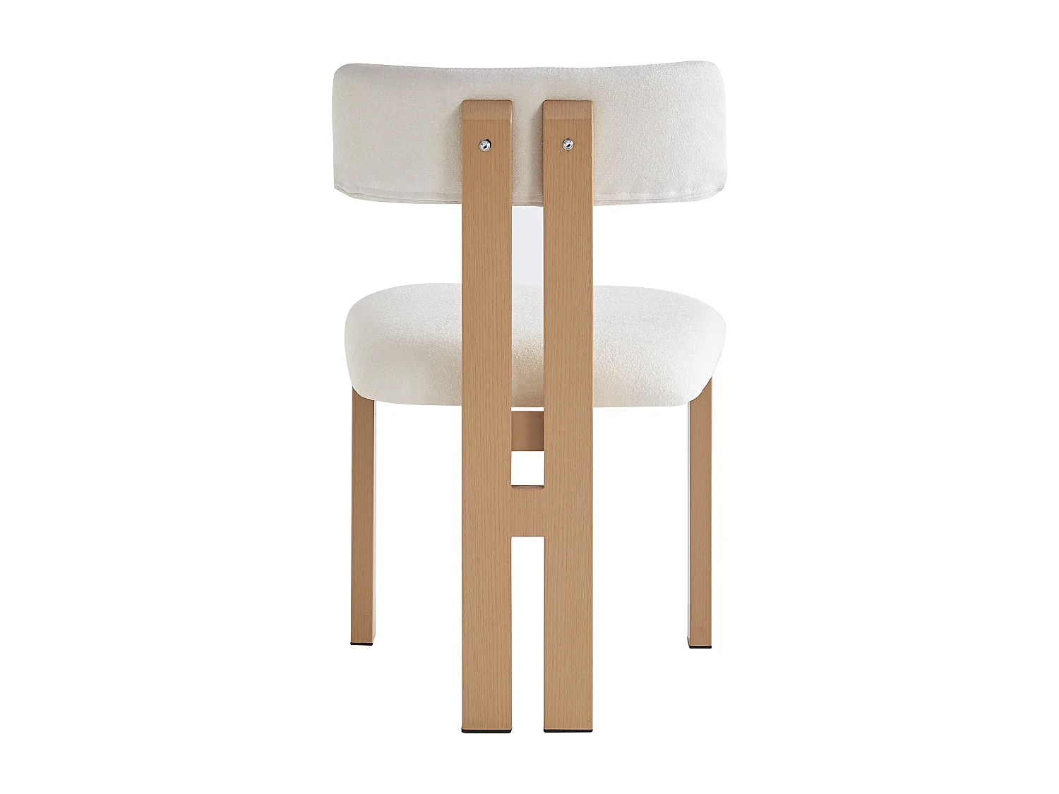 Lot de 2 Chaises de salle à manger - 45.8×54×79 chaise en tissu et Métal, Blanc