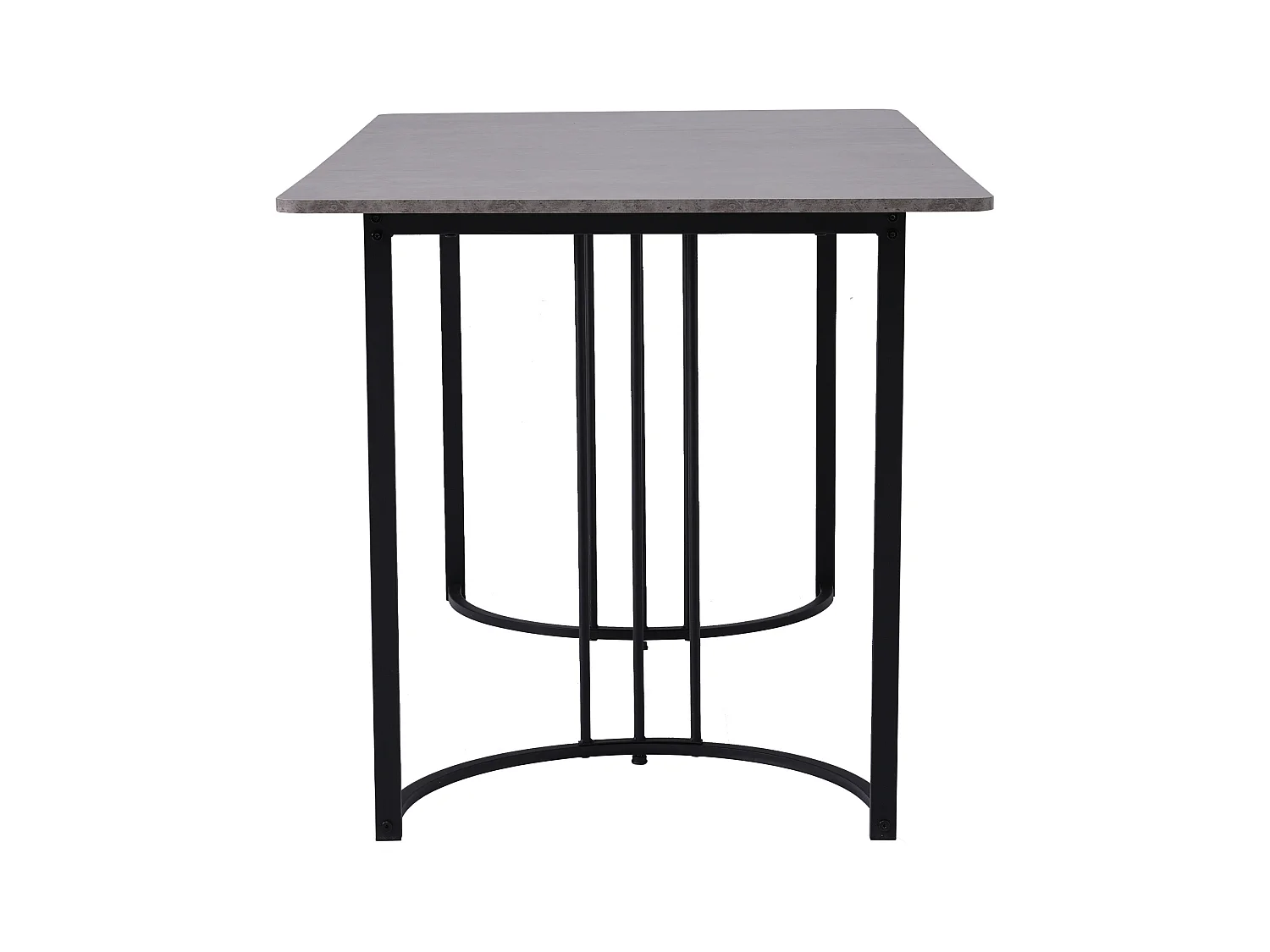 Eettafel 140 x 80 x 75 cm, metaal, rechthoekig in modern marmer, verstelbare poten, wit/grijs.