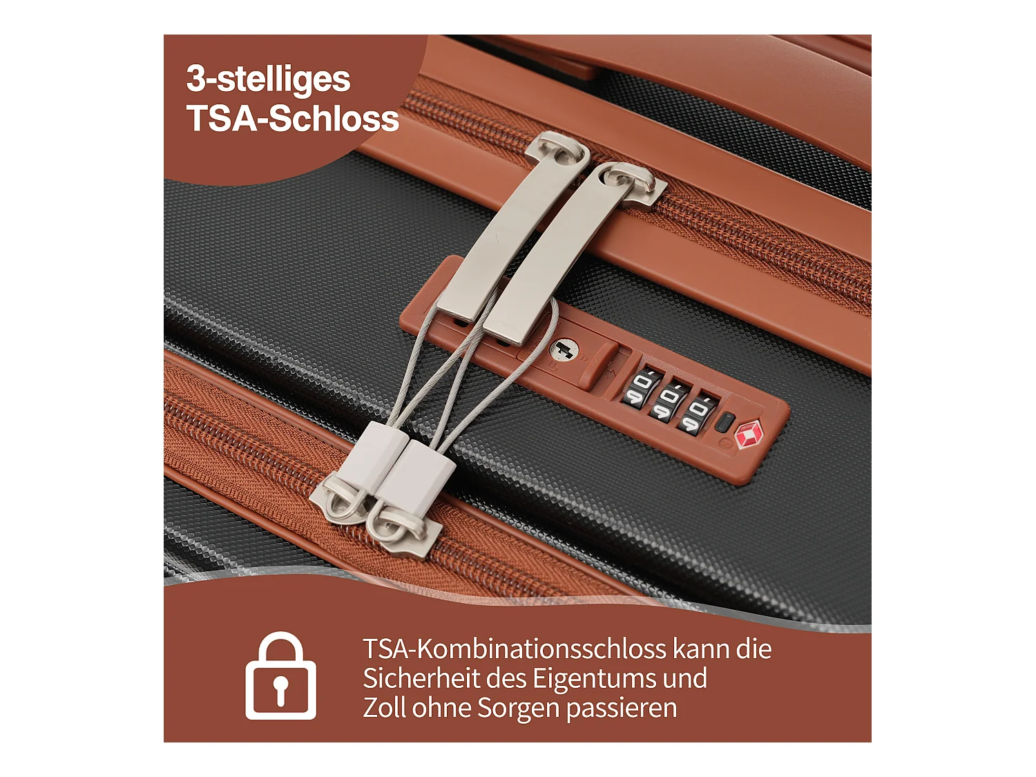 3-delige handbagageset 20&24&28 inch – Vooropening – ABS-materiaal – TSA-slot – 360° rol – zwart