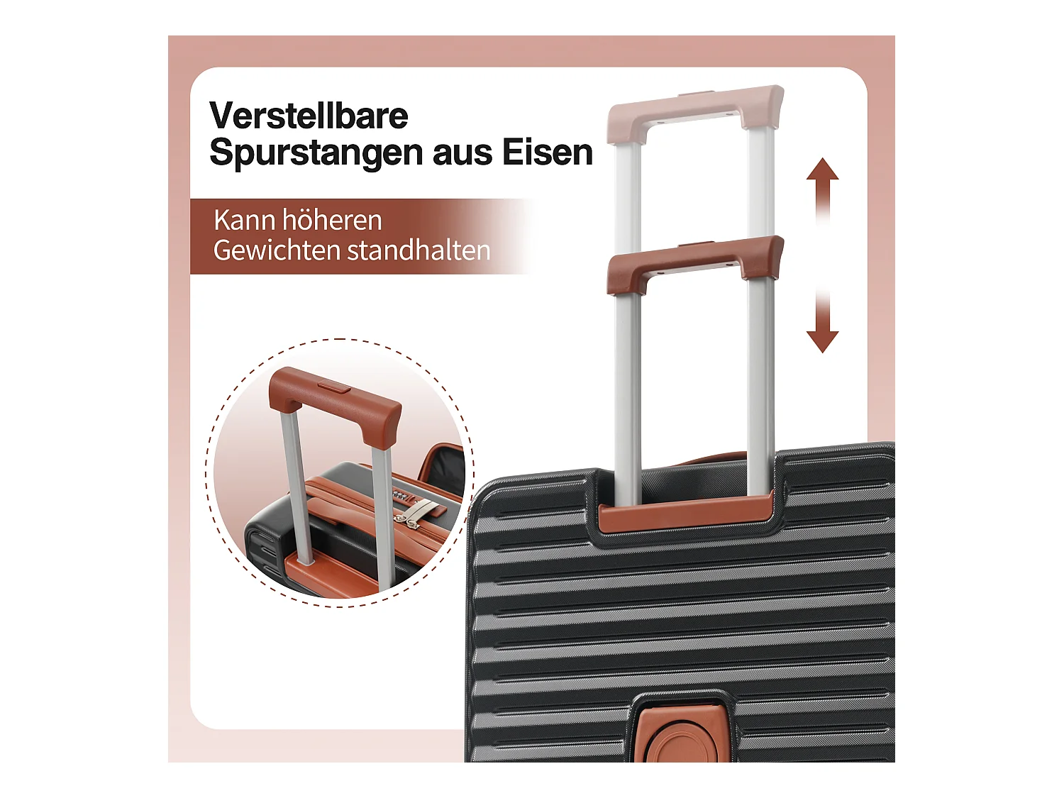 3-delige handbagageset 20&24&28 inch – Vooropening – ABS-materiaal – TSA-slot – 360° rol – zwart