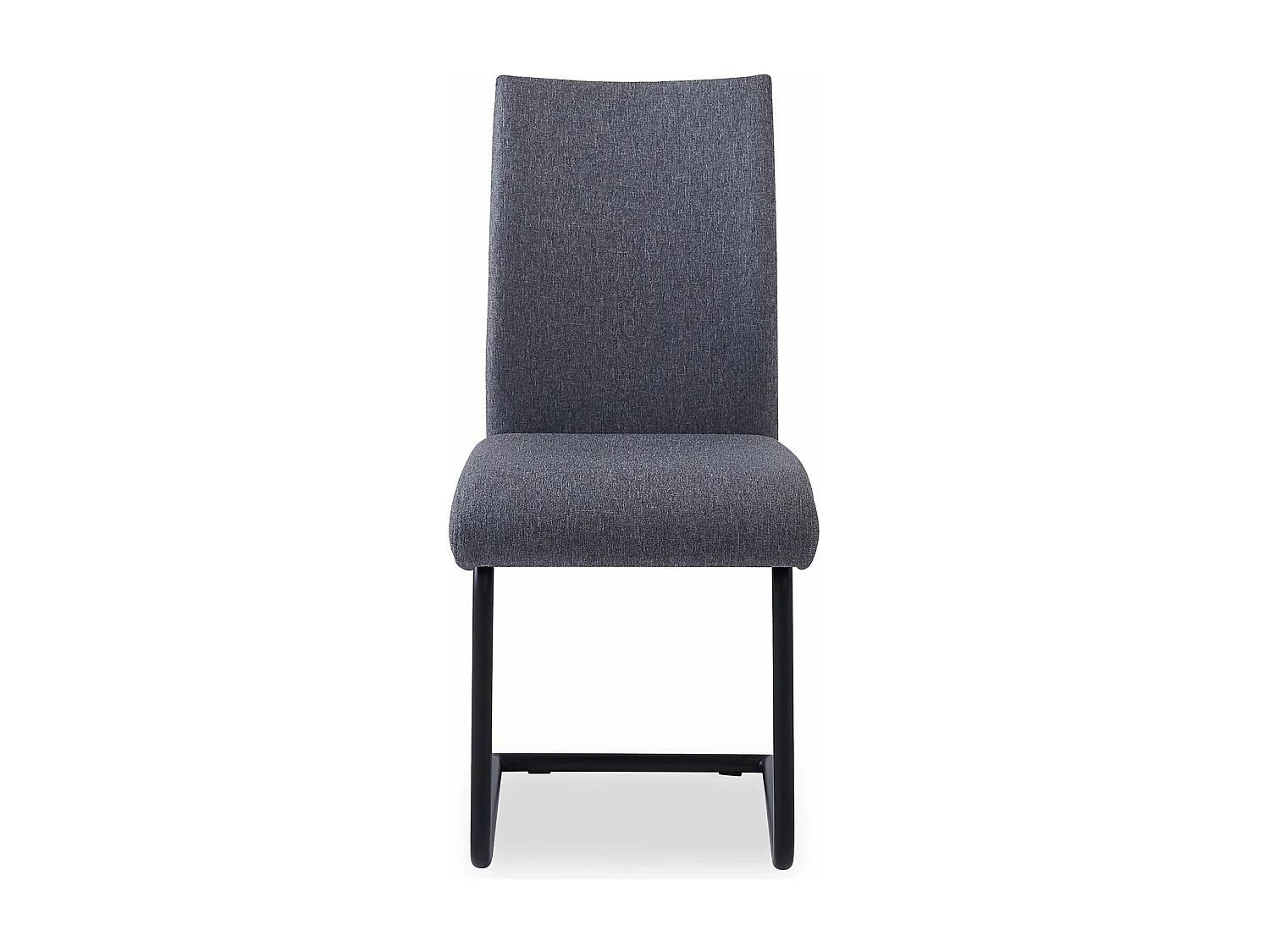 Lot de 4 chaises ALADINO pour salle à manger ou cuisine, en tissu gris au design moderne avec assise rembourrée