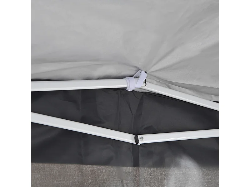 Tonnelle Pliable 4 m² - 2 fenêtres 4 Côtés - Acier et tissu Oxford - 2 portes avec fermeture éclair
