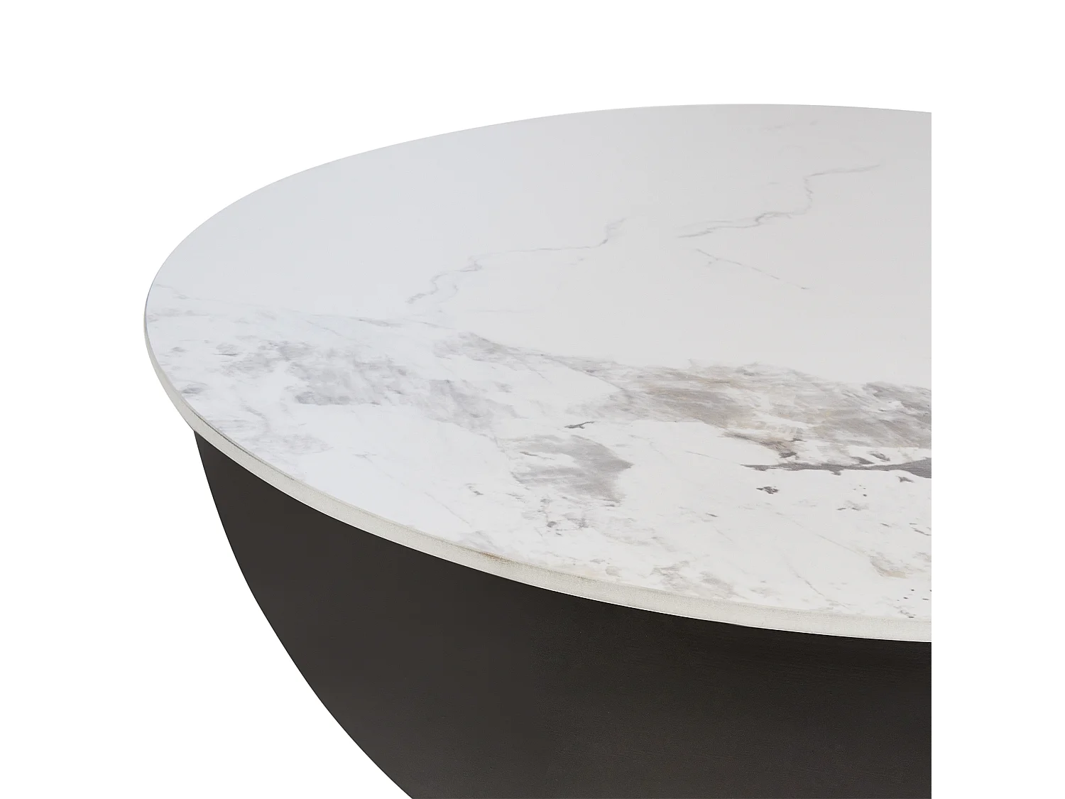 Table basse NADINE Céramique Noir avec rangement