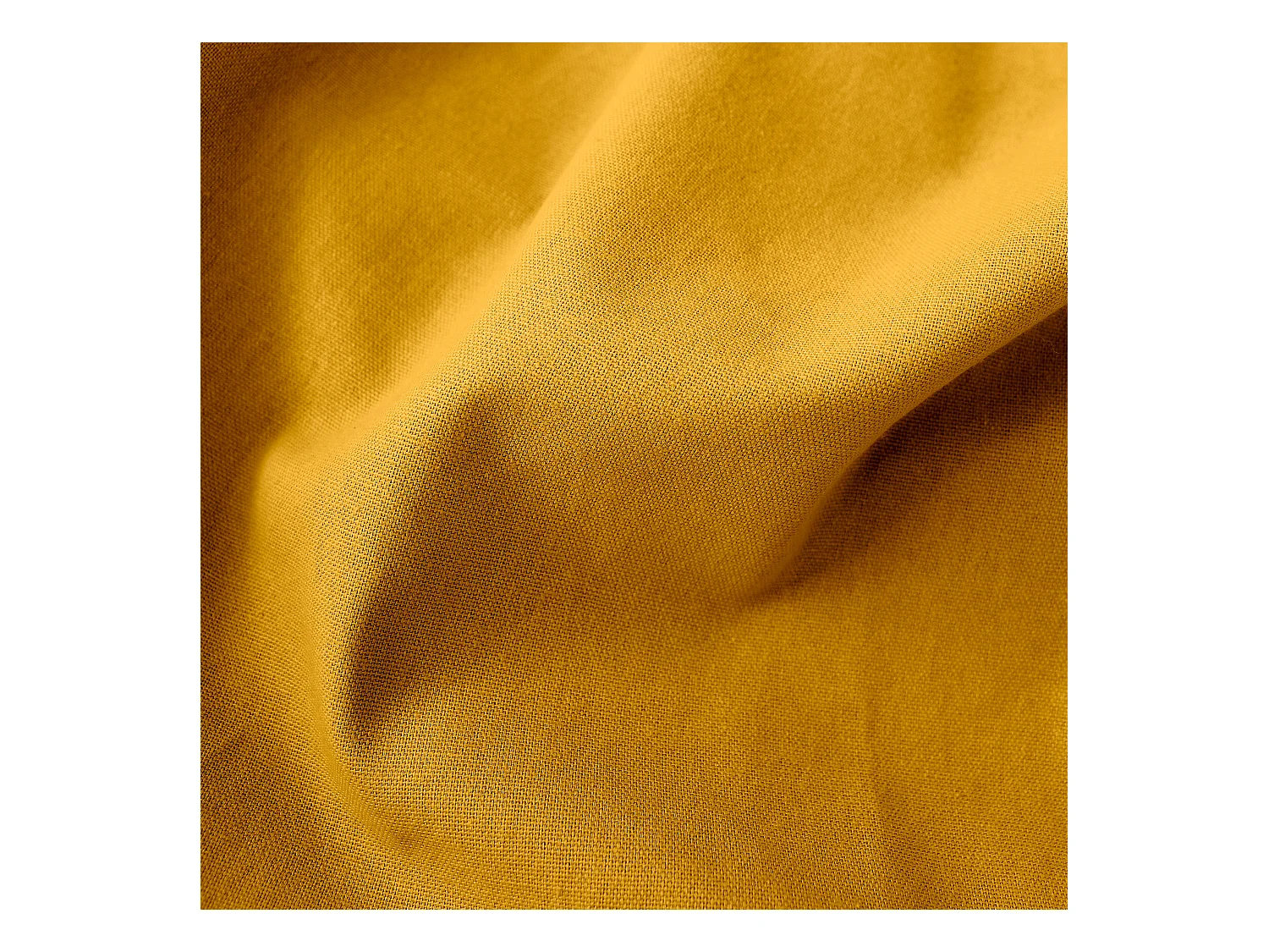 Lot de 2 coussins bohème, rectangulaire 50x70 cm, jaune moutarde, 100% coton, collection Panama