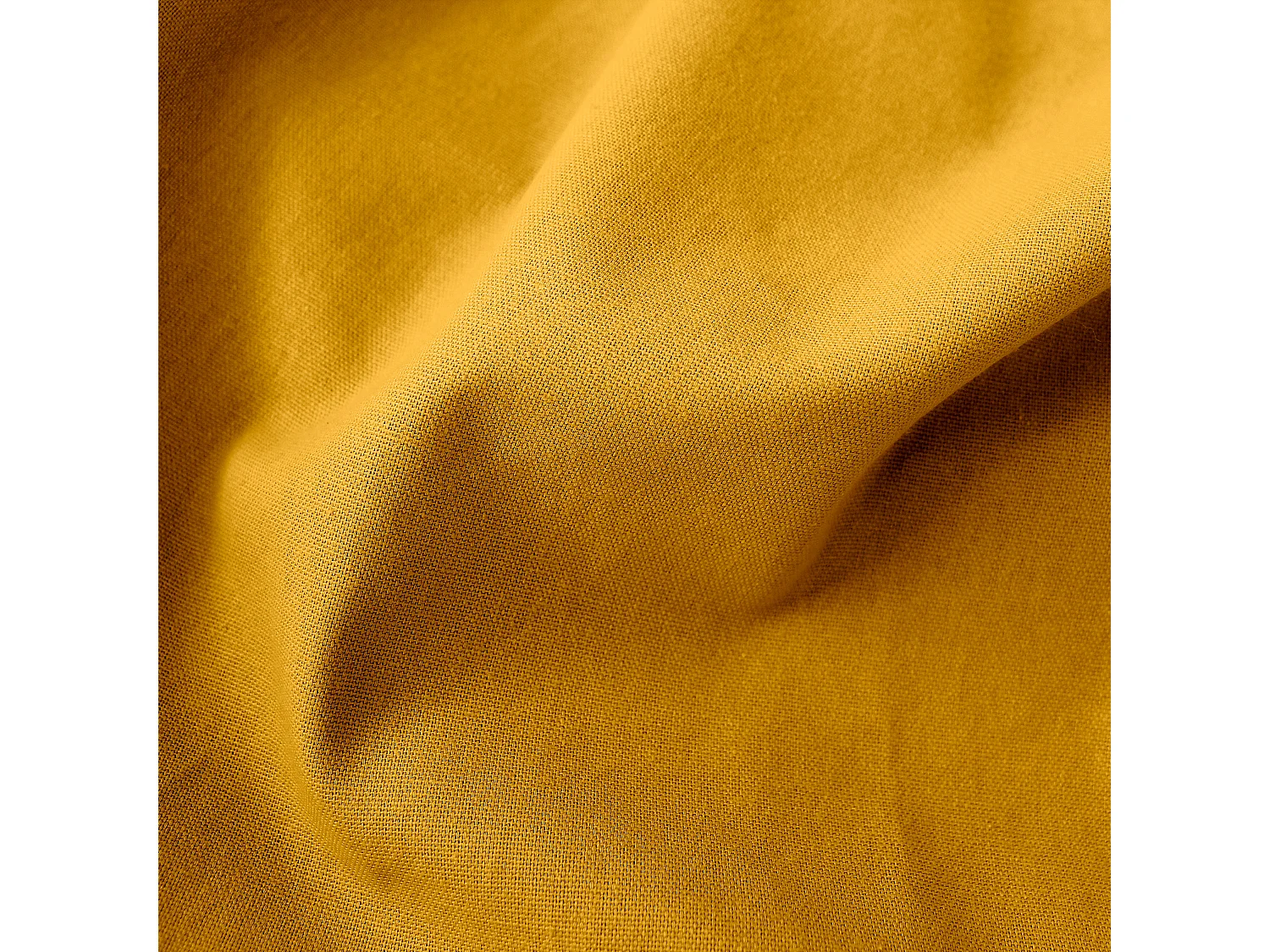 Lot de 2 coussins bohème, rectangulaire 50x70 cm, jaune moutarde, 100% coton, collection Panama