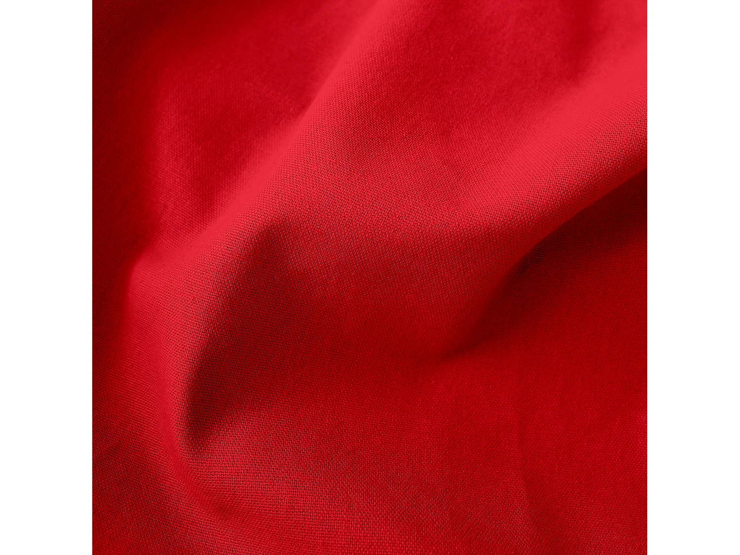 Lot de 2 coussins déhoussables, carré 60x60cm, rouge, 100% coton, collection Panama