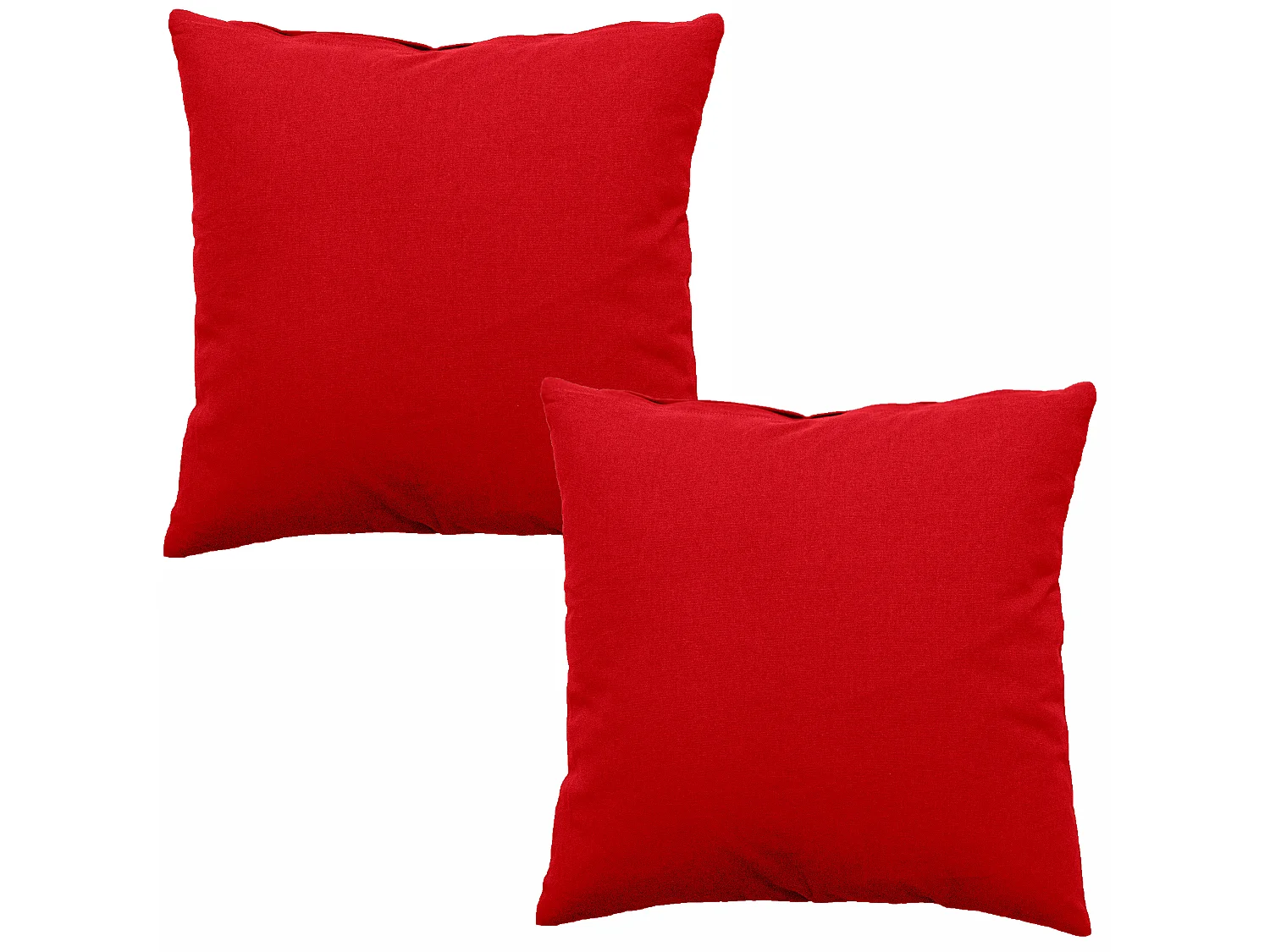 Set van 2 afneembare kussenhoezen, vierkant 60x60cm, rood, 100% katoen, Panama collectie