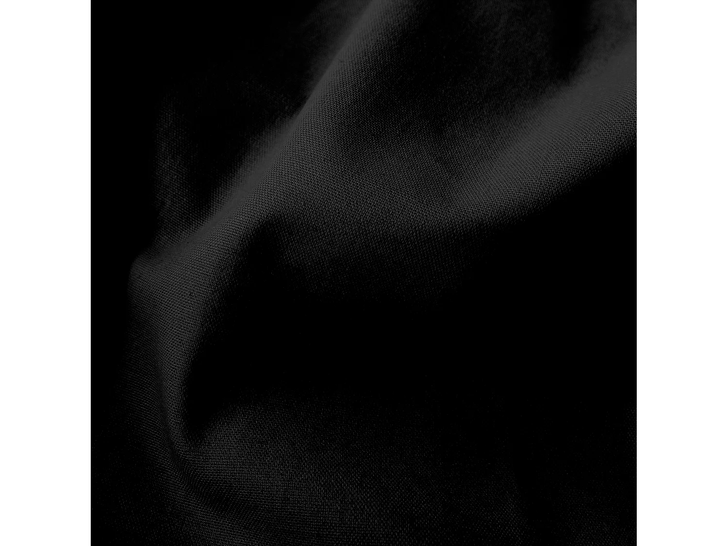 Lot de 2 coussins déhoussables, carré 60x60cm, noir, 100% coton, collection Panama