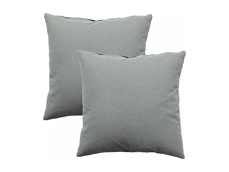Set van 2 afneembare kussenhoezen, vierkant 60x60cm, lichtgrijs, 100% katoen, Panama collectie