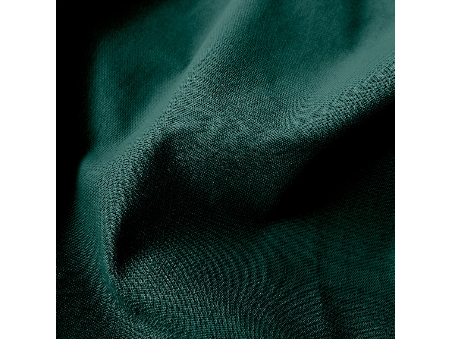 Lot de 2 coussins déhoussables, carré 60x60cm, vert foncé, 100% coton, collection Panama