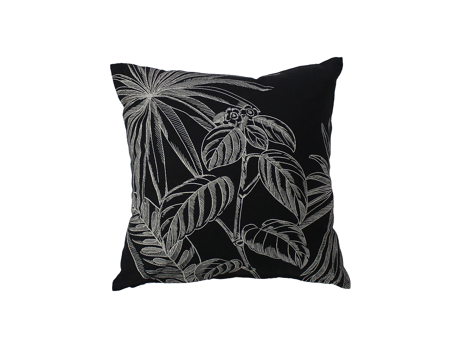 Lot de 2 Coussins déhoussables, carré 40x40cm, Multicouleur, Motif Jungle Tropical, Collection Mambo, CMADECO - Multicouleur