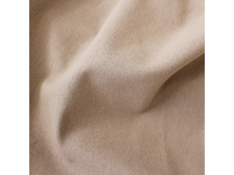 Lot de 2 coussins déhoussables, carré 60x60cm, beige naturel, 100% coton, collection Panama