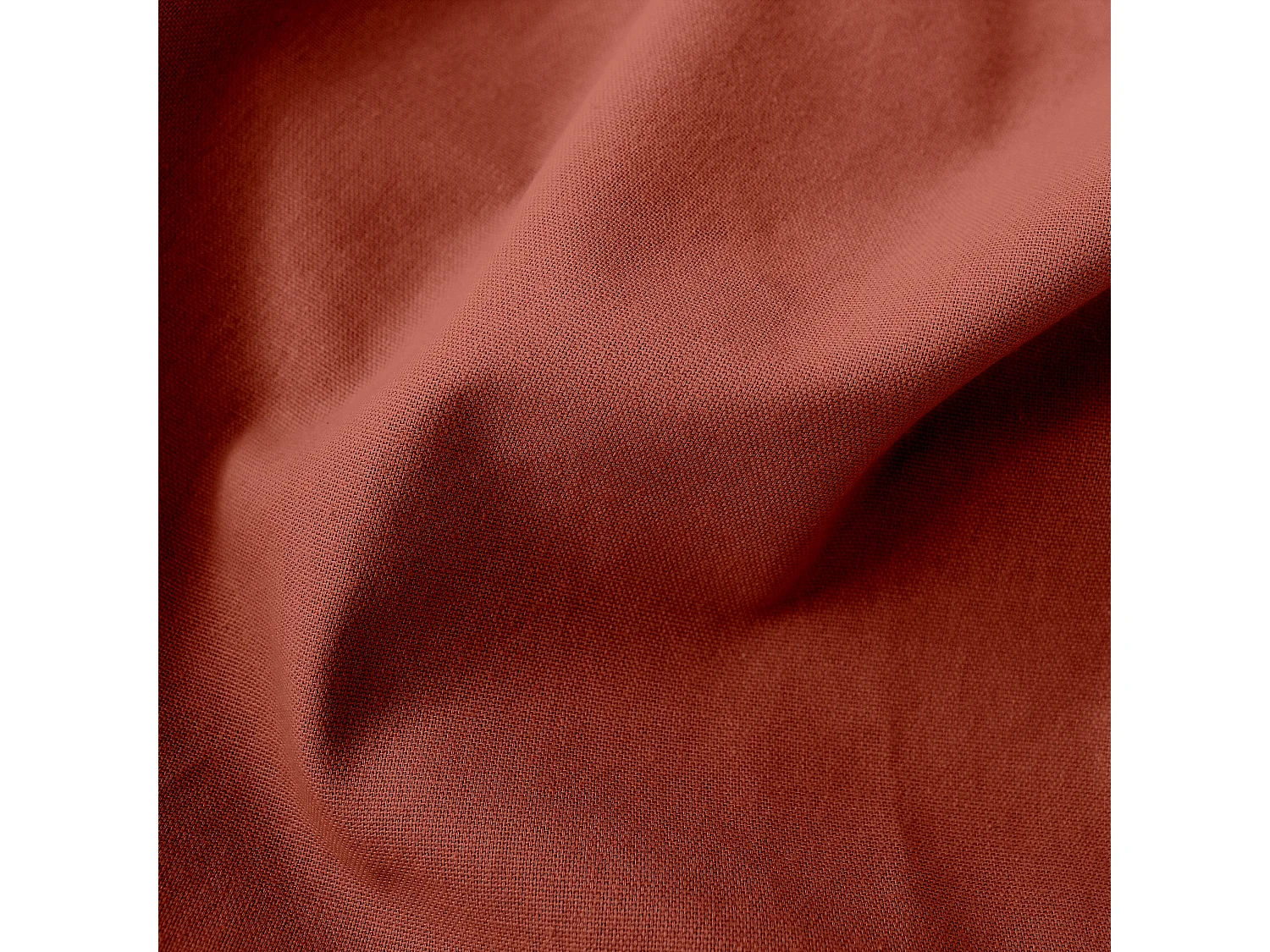 Lot de 2 coussins déhoussables, carré 60x60cm, terracotta, 100% coton, collection Panama