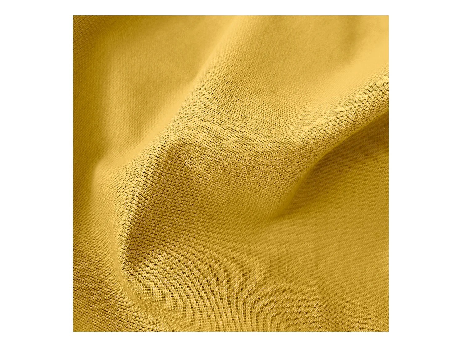 Lot de 2 coussins déhoussables, carré 60x60cm, jaune, 100% coton, collection Panama