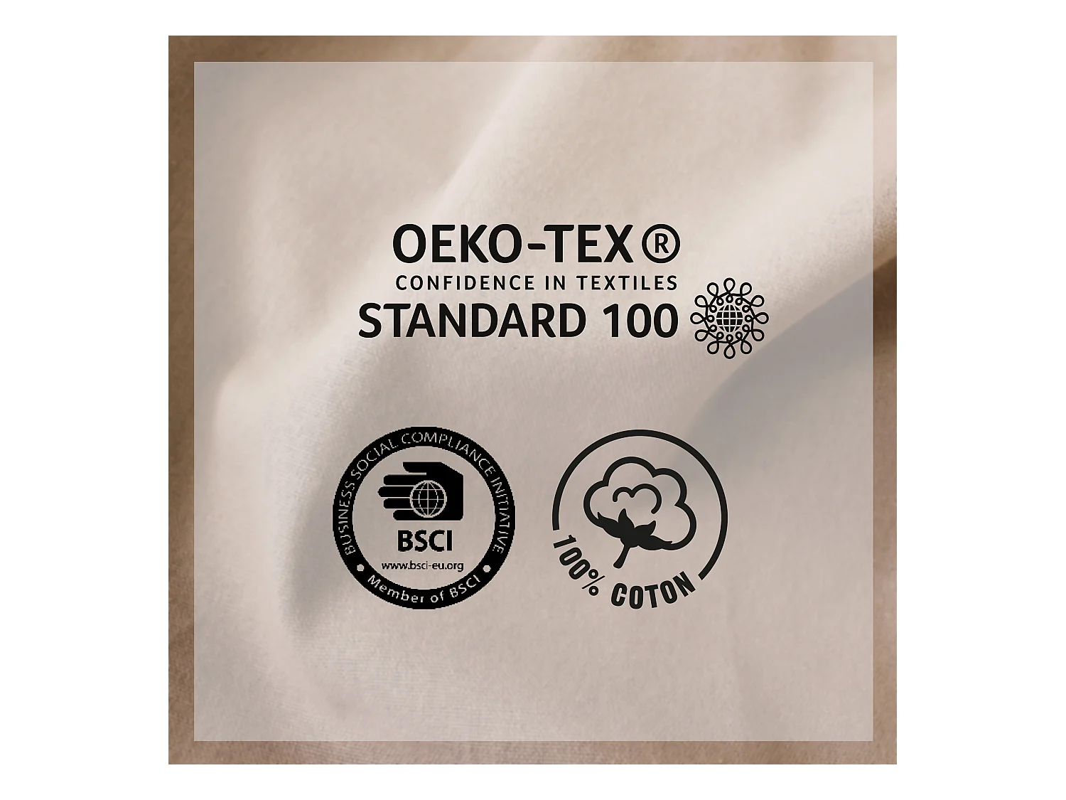 Lot de 2 coussins déhoussables, carré 60x60cm, jaune, 100% coton, collection Panama