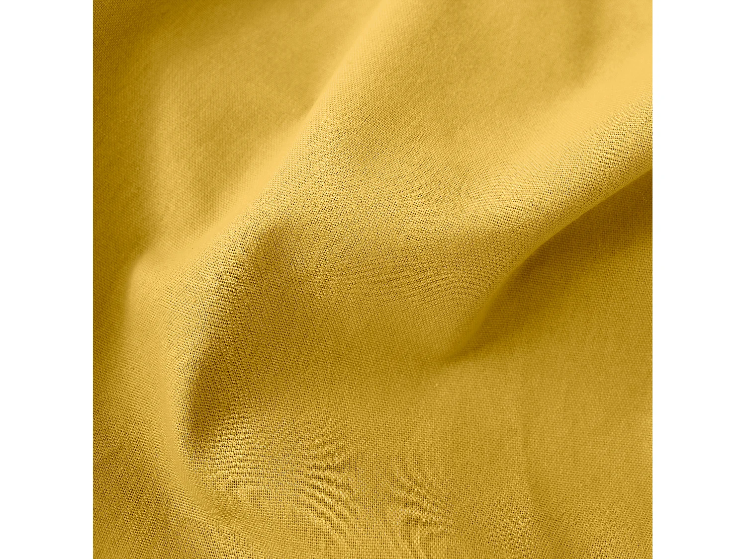 Lot de 2 coussins déhoussables, carré 60x60cm, jaune, 100% coton, collection Panama