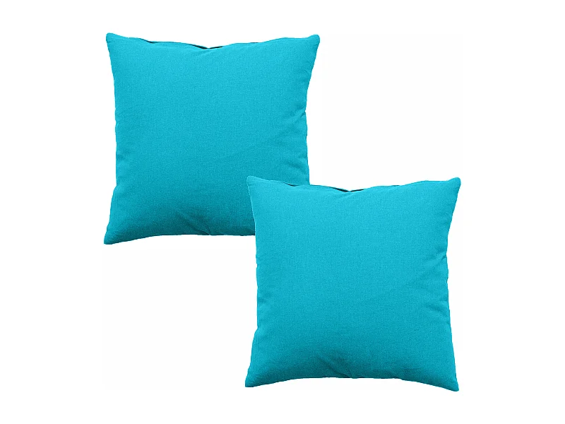 Set van 2 afneembare kussenhoezen, vierkant 60x60cm, turquoise, 100% katoen, Panama collectie