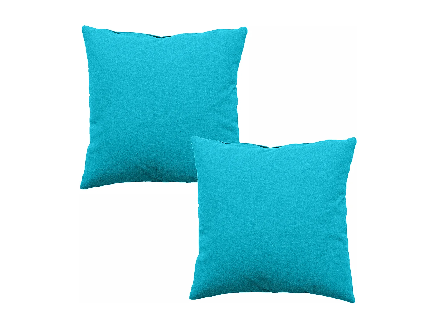 Set van 2 afneembare kussenhoezen, vierkant 60x60cm, turquoise, 100% katoen, Panama collectie