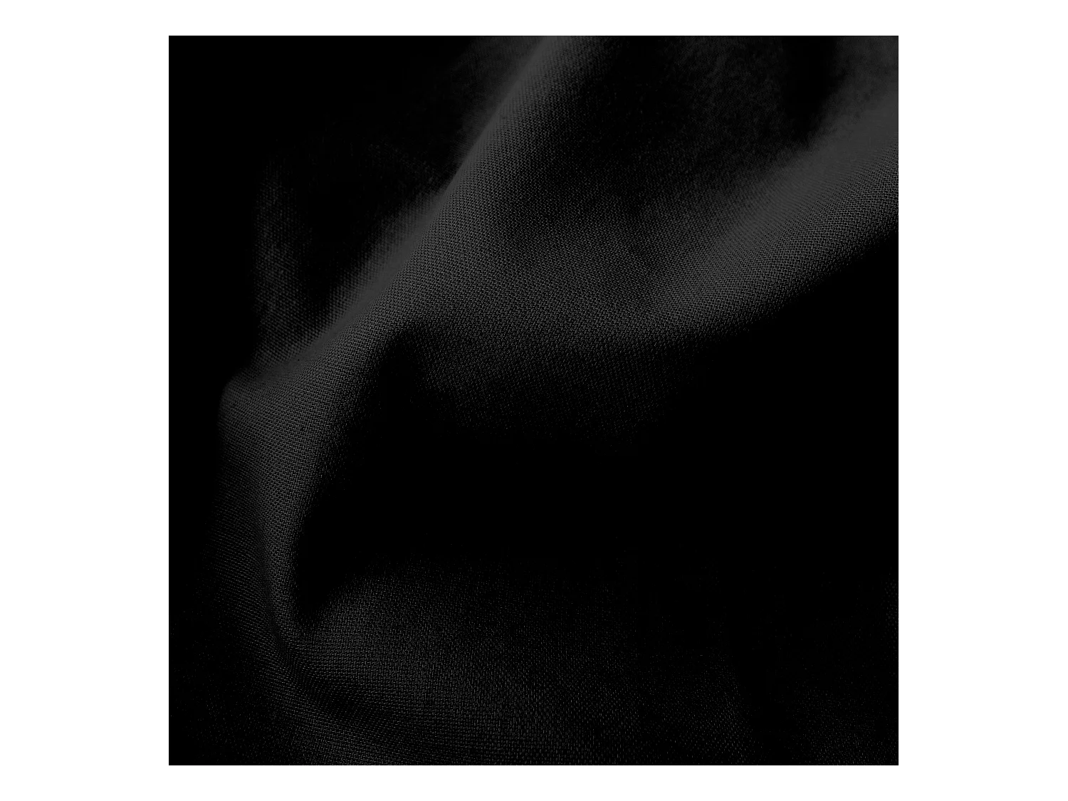 Lot de 4 galettes piquées, ronde 38cm, noir, avec nouettes, 100% coton, collection Panama