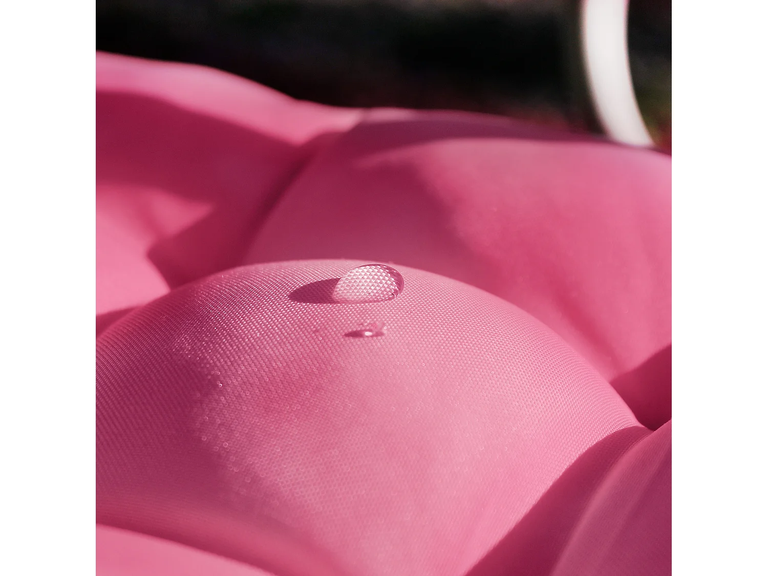 4 stoelkussens, fuchsia roze, vierkant 36x36cm, waterafstotende en anti-UV stof, Borneo collectie