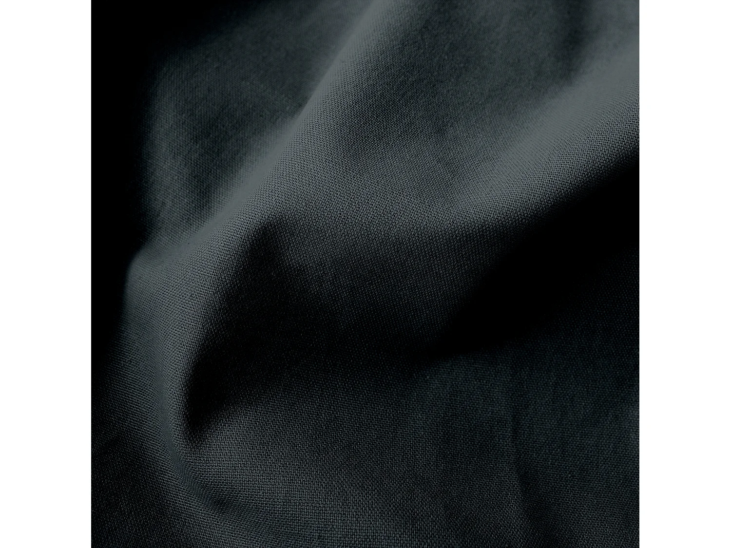 Lot de 4 galettes piquées, ronde 38cm, gris foncé, avec nouettes, 100% coton, collection Panama